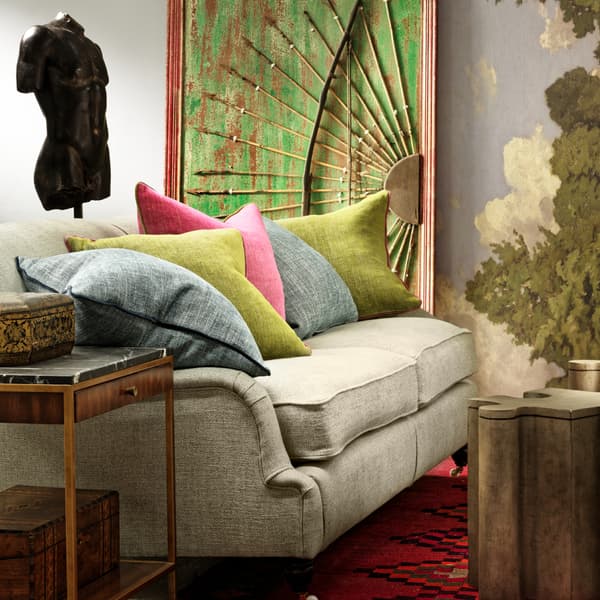 Palazzo Teal, Sustainable Feather, Cushion, 55cm x 55cm - Andrew Martin