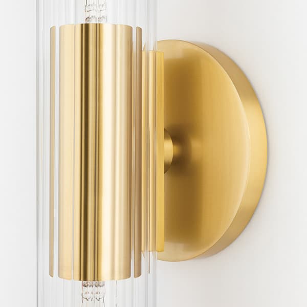 Cecily Wall Light Brass, Wall Light, Large, Aged Brass - Andrew Martin