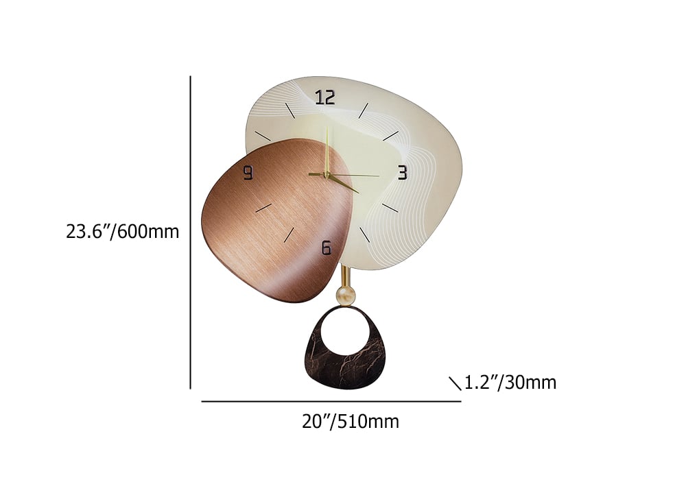 Abstract Geometric Silent Wall Clock 600mm