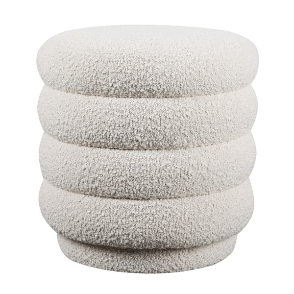 Dura Ottoman, Ottoman, White/Light Neutral