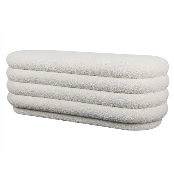 Dura Bench, Ottoman, White