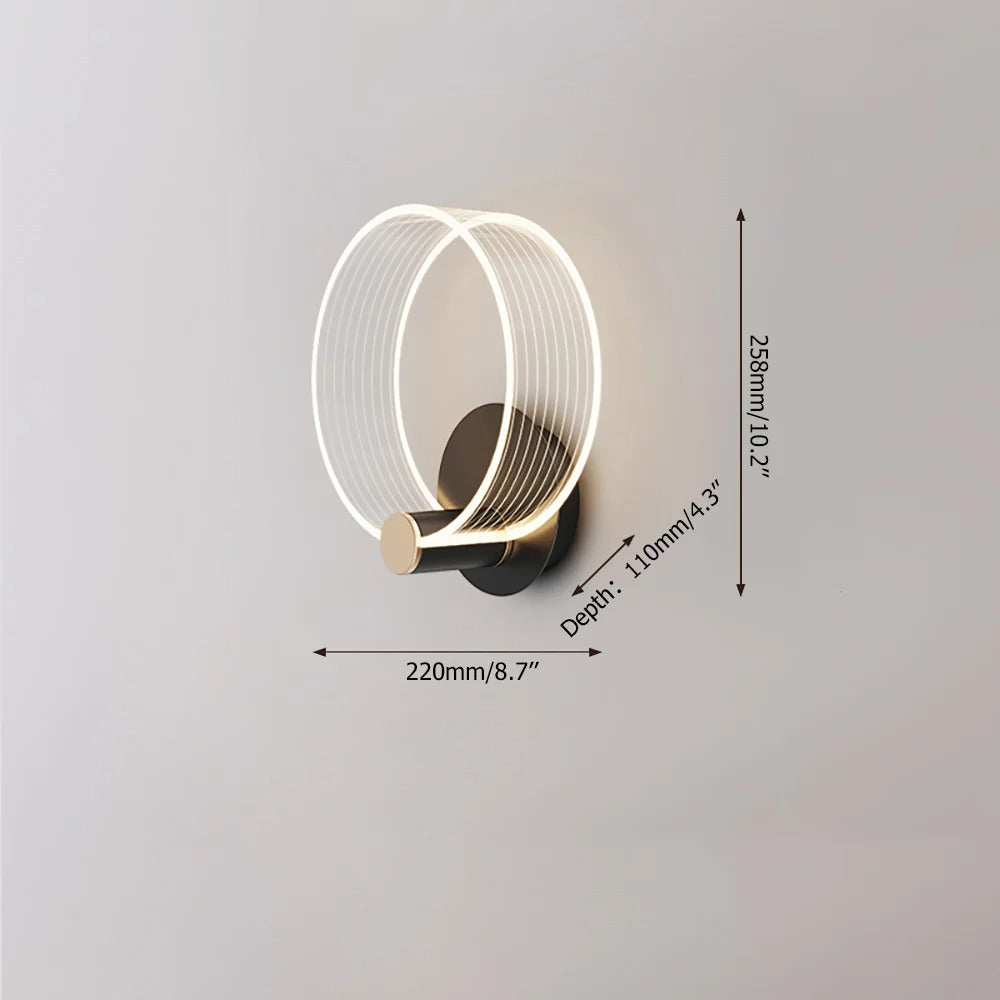 Modern Circle Wall Light Acrylic & Metal