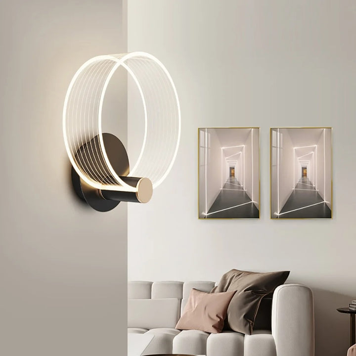 Modern Circle Wall Light Acrylic & Metal