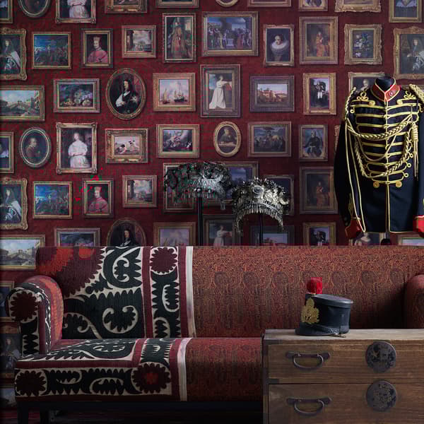Gallery Red Wallpaper, Wallpaper - Andrew Martin