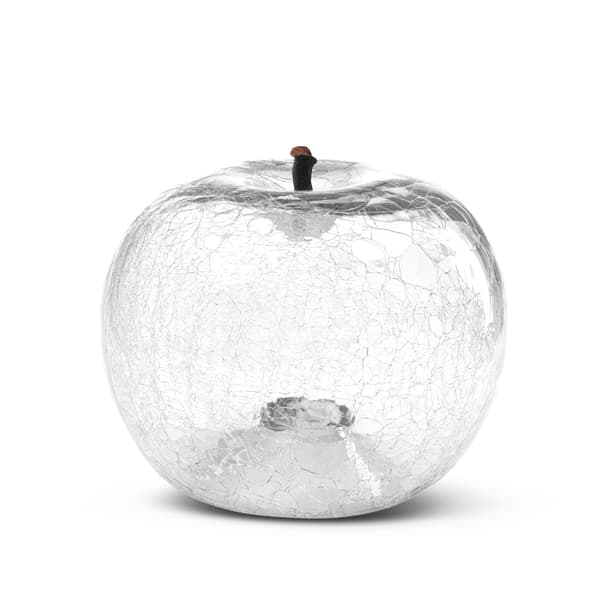 Apple - Crackled Transparent (36Cm X 26Cm), Fruit Sculpture, 36cm x 26cm - Andrew Martin