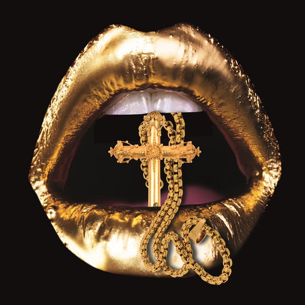 Golden Cross 150X100 - Plexiglass, 150cm x 100cm - Andrew Martin