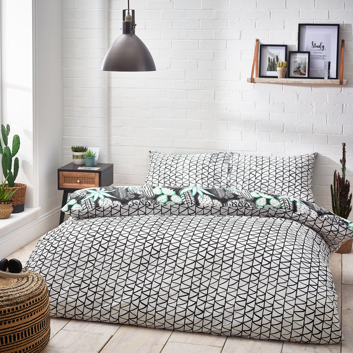 Arizona Db Duvet Set White/Black - image 2
