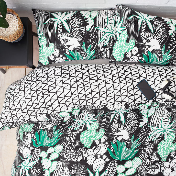 Arizona Db Duvet Set White/Black - image 3