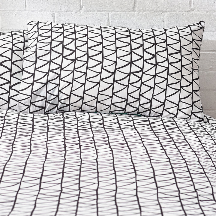 Arizona Db Duvet Set White/Black - image 6