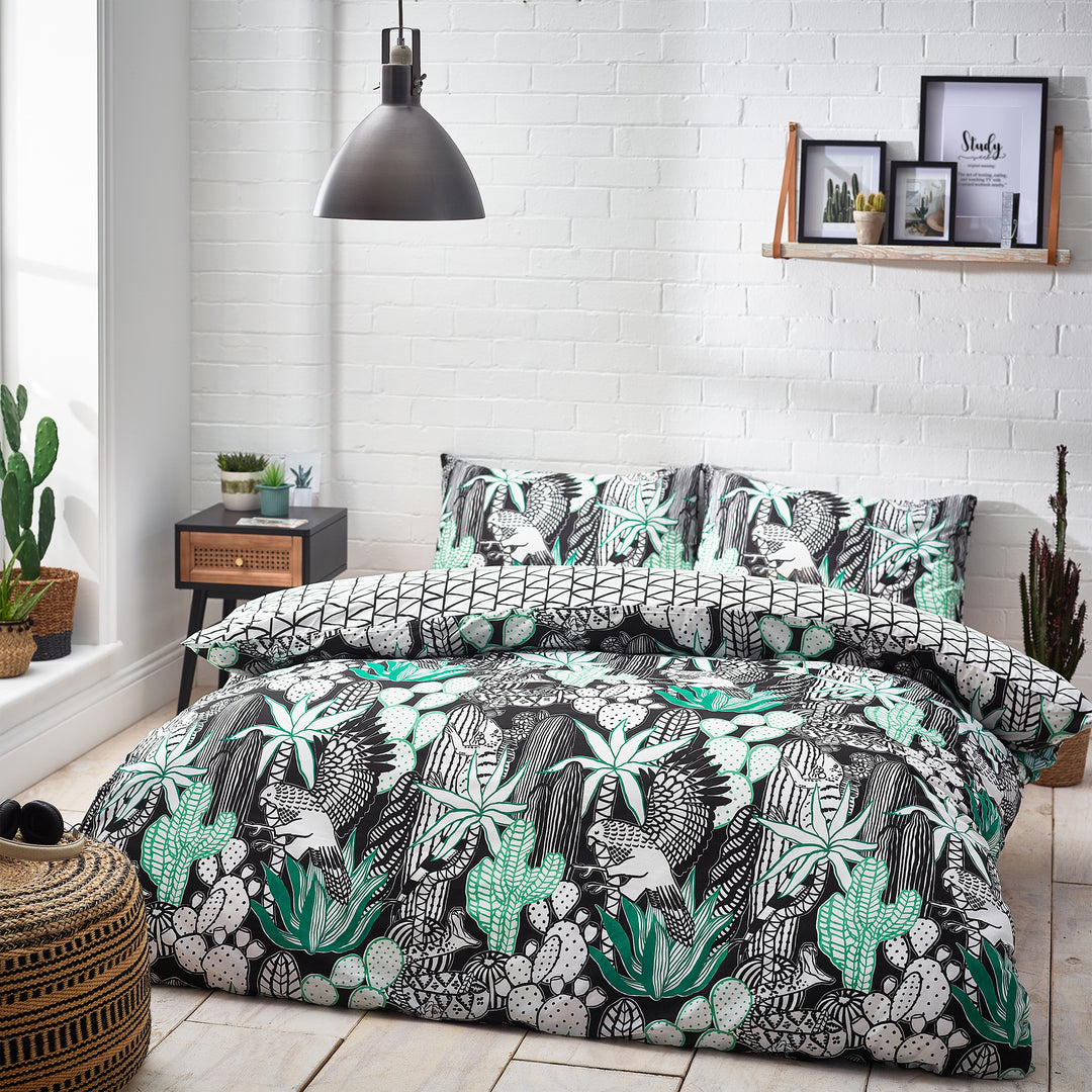 Arizona Db Duvet Set White/Black