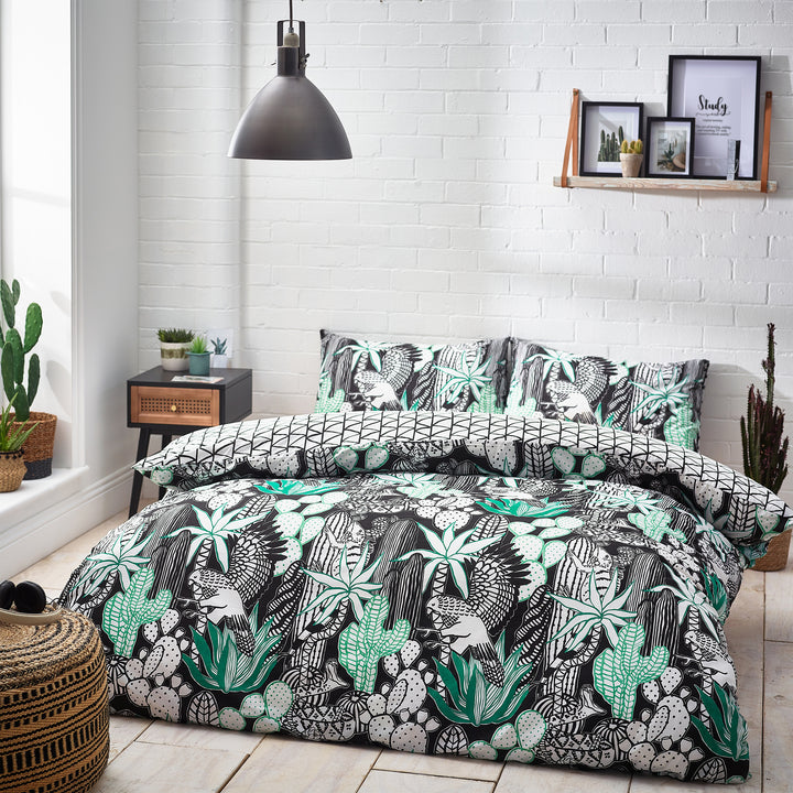 Arizona Db Duvet Set White/Black