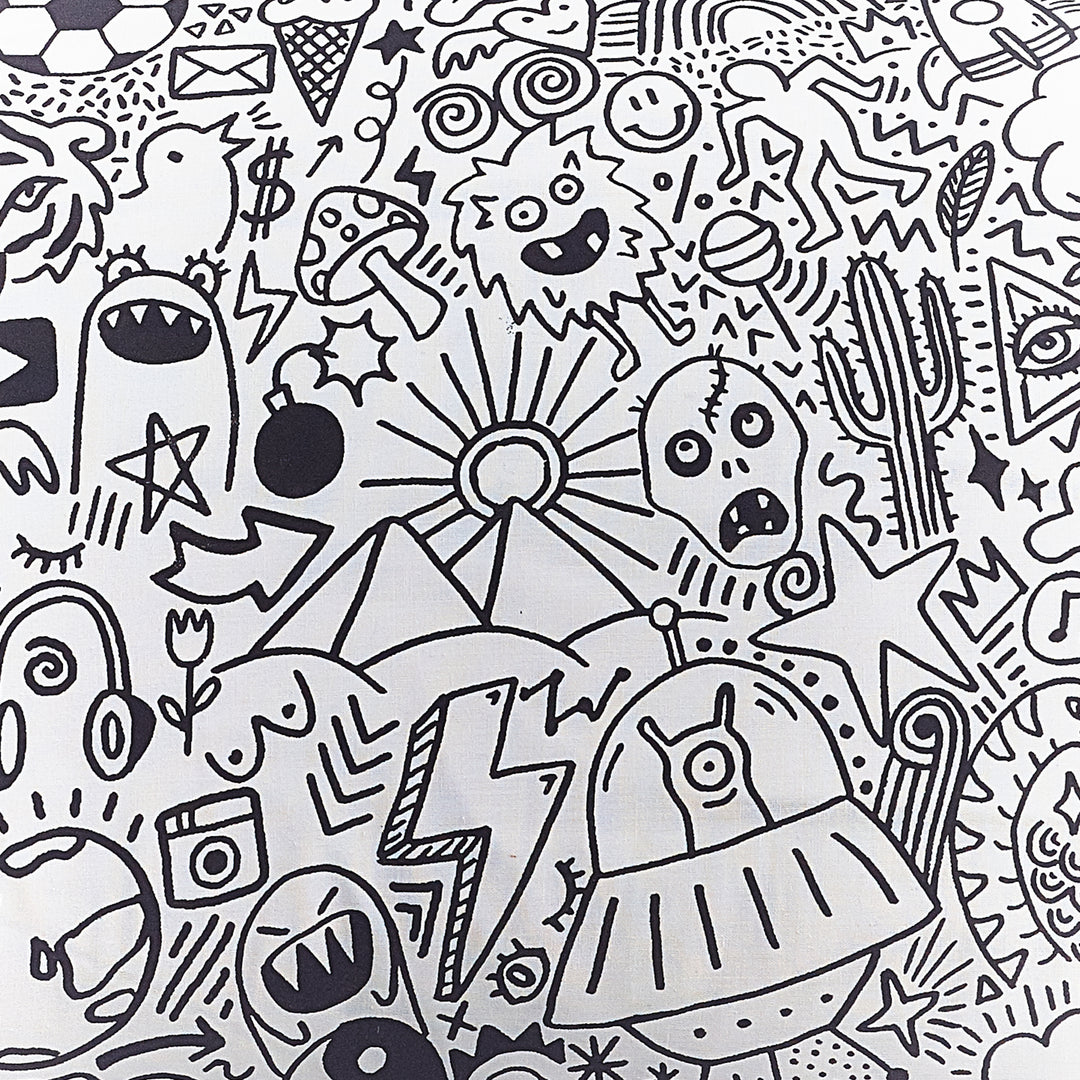 Doodles Ks Duvet Set White/Black - image 5