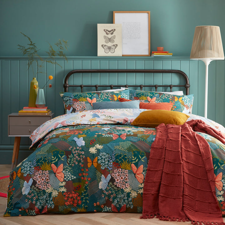 Forage Single Duvet Set Teal