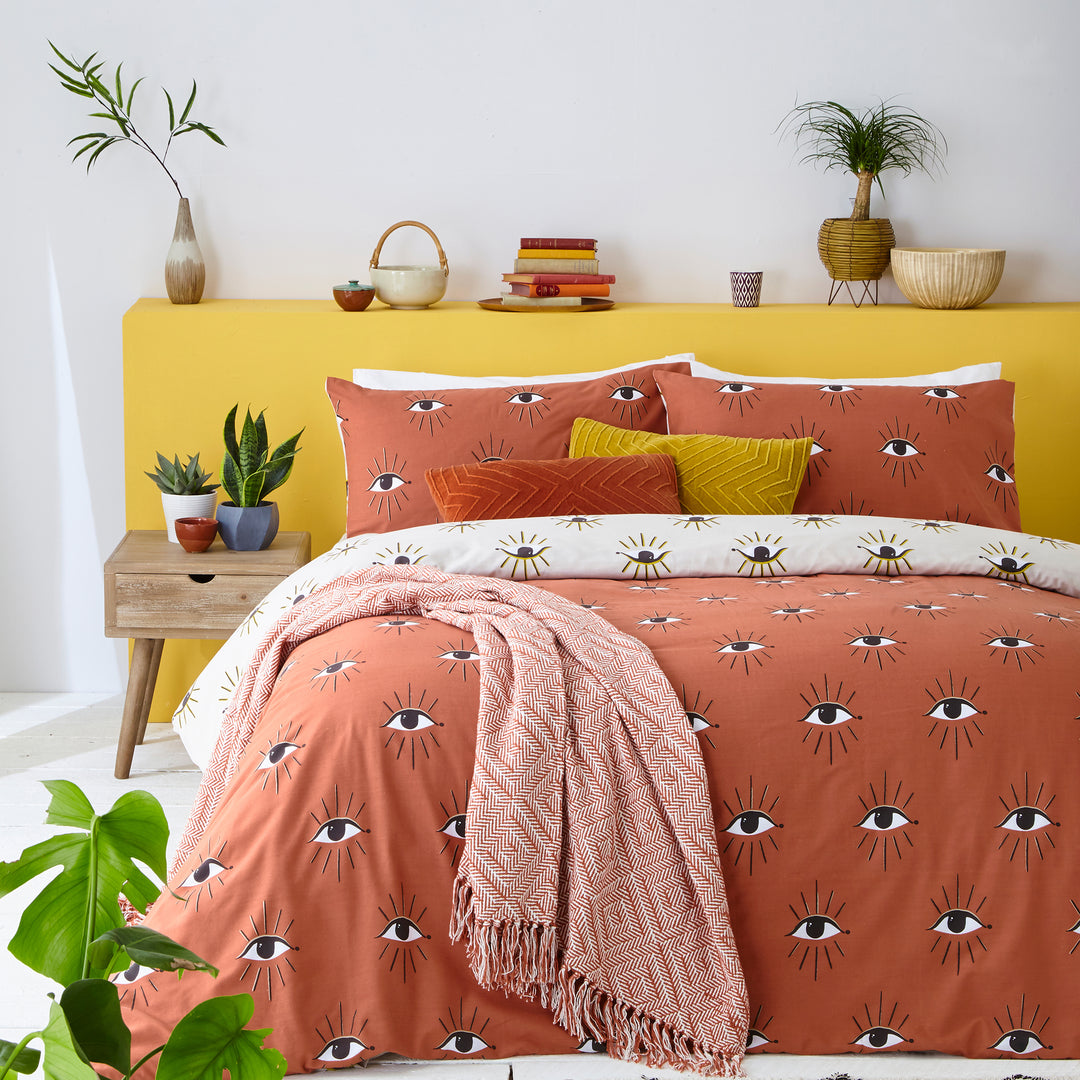Theia King Size Duvet Set Clay Pink