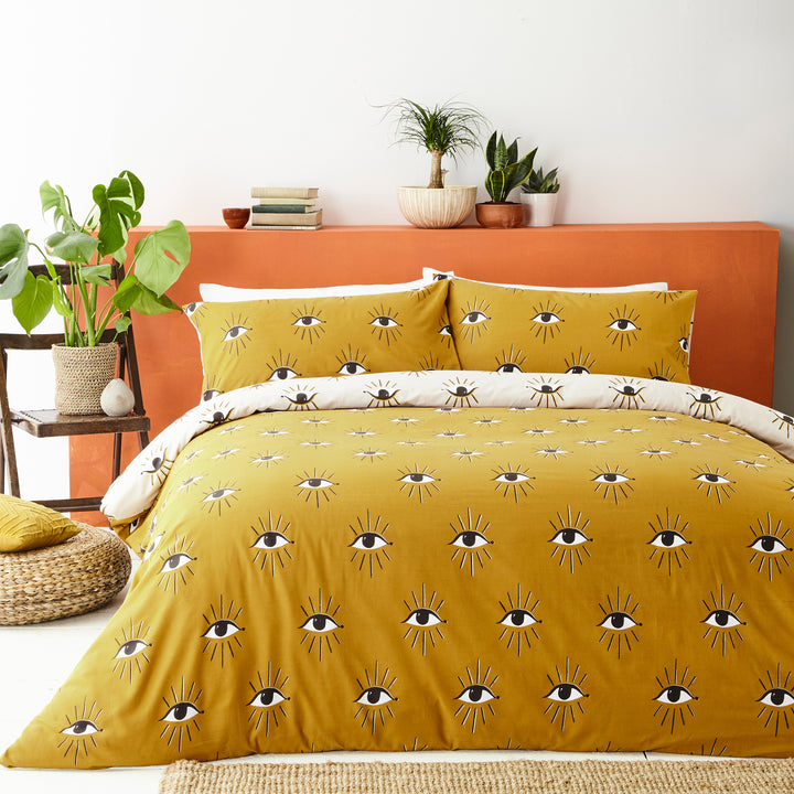 Theia King Size Duvet Set Ochre - image 2