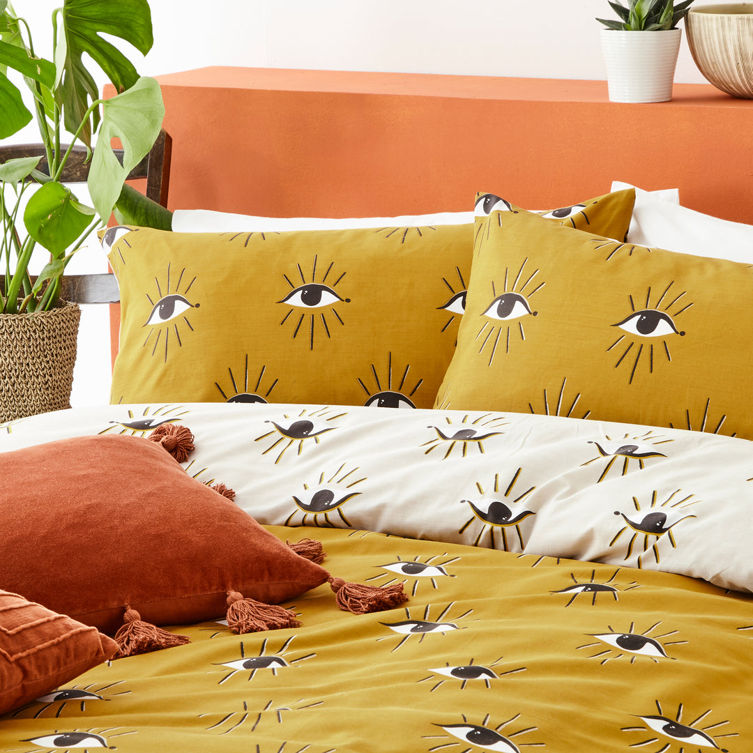 Theia King Size Duvet Set Ochre - image 3