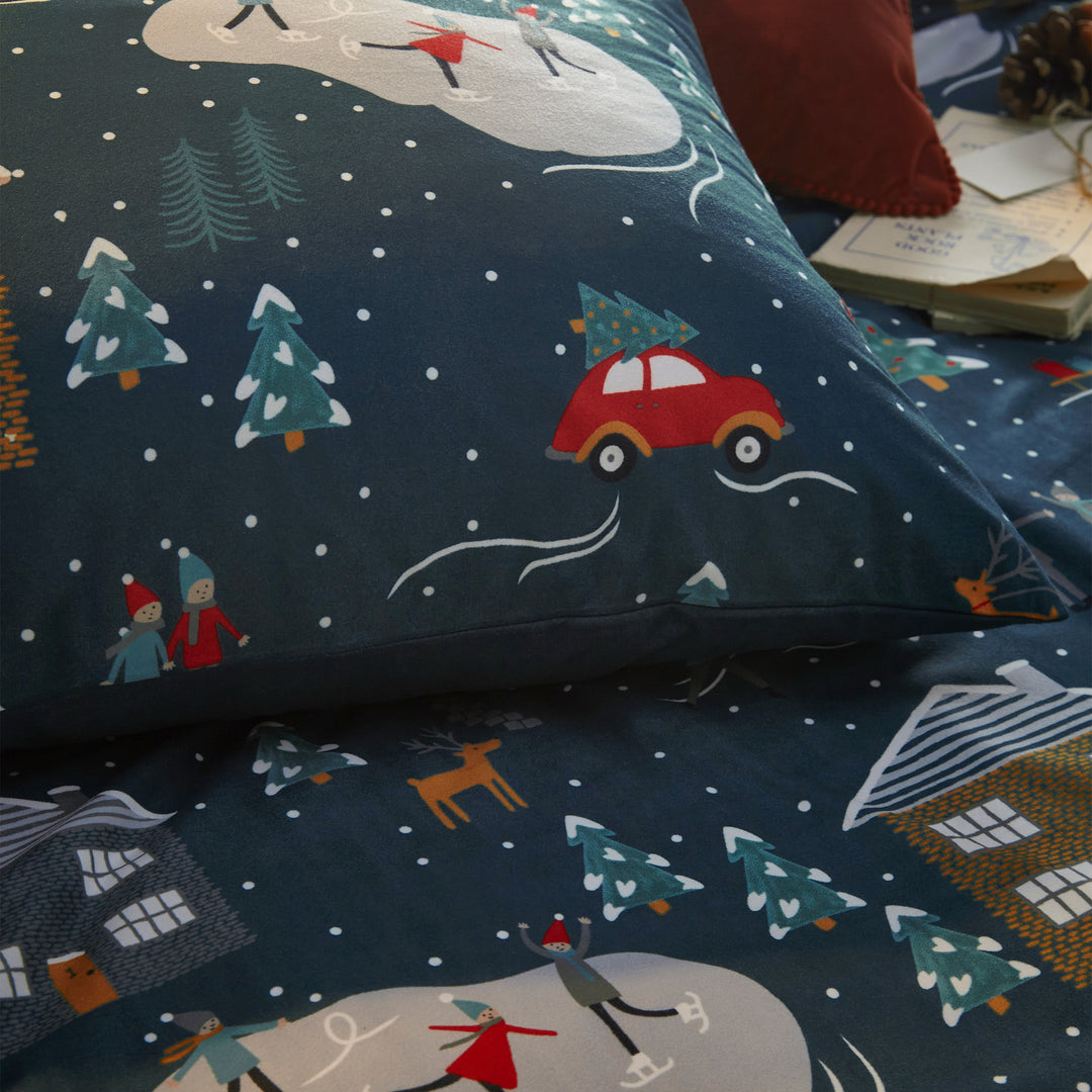 703winter Pines Sb Duvet Set Pine Navy - image 2