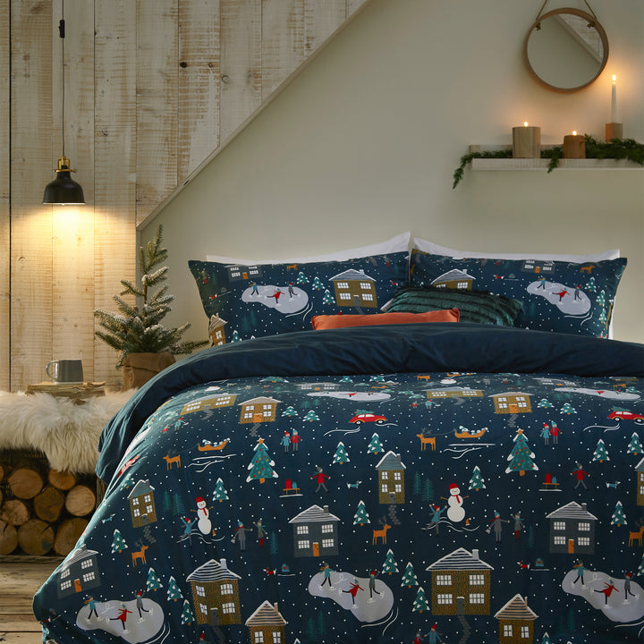 703winter Pines Sb Duvet Set Pine Navy