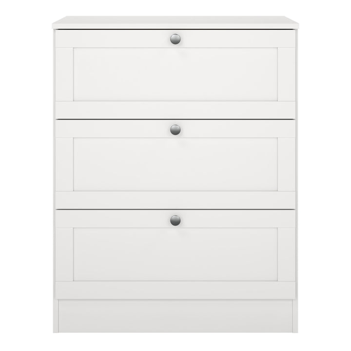 Brande Chest with 3 Frame Drawers in White