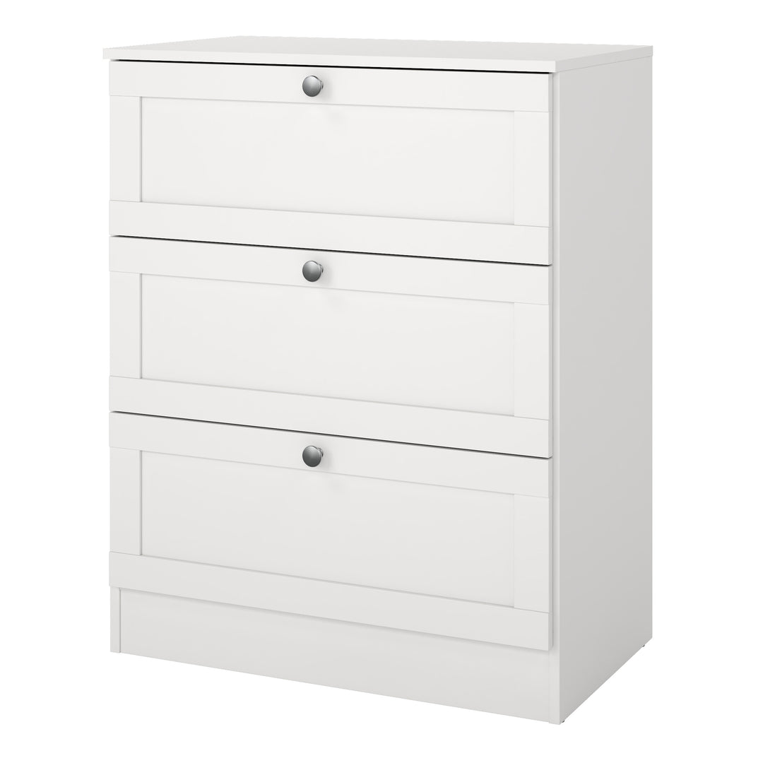 Brande Chest with 3 Frame Drawers in White