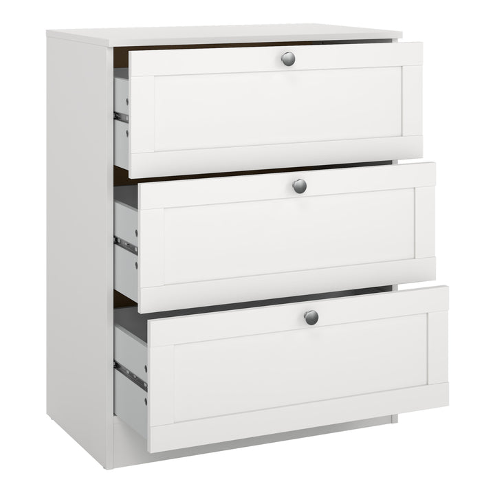 Brande Chest with 3 Frame Drawers in White