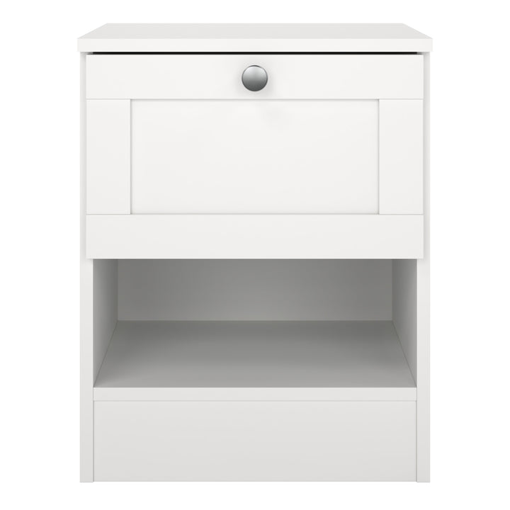 Brande Nightstand with1 Frame Drawer in White