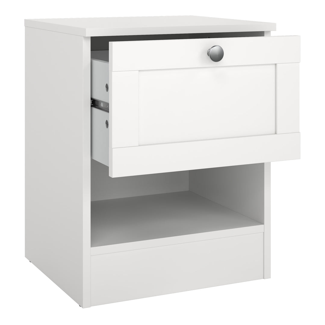 Brande Nightstand with1 Frame Drawer in White