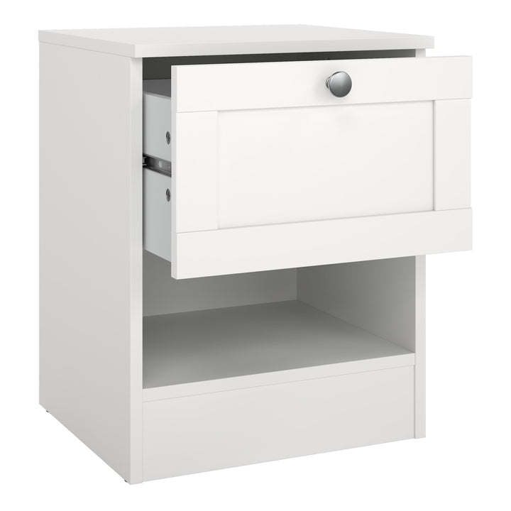 Brande Nightstand with1 Frame Drawer in White