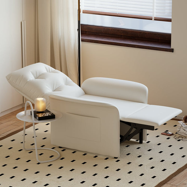 Leather Recliner Accent Chair with Side Pocket