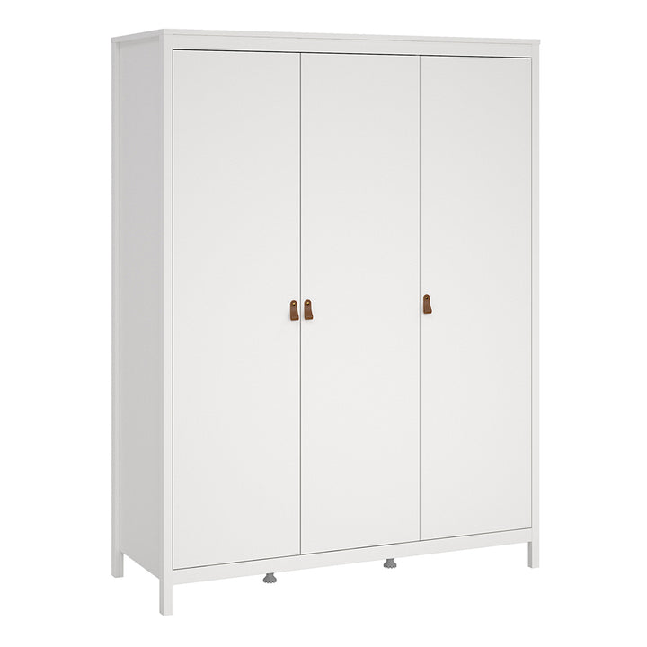 Barcelona Package - Bedside Table 2 Drawers + Chest 5 Drawers + Wardrobe with 2 Doors in White