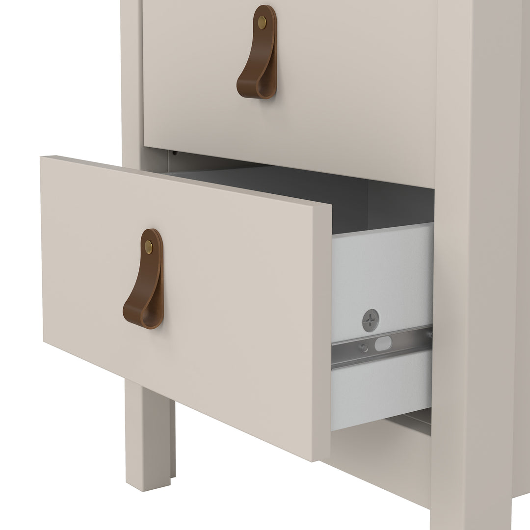 Barcelona Bedside Table 2 Drawers in Cashmere