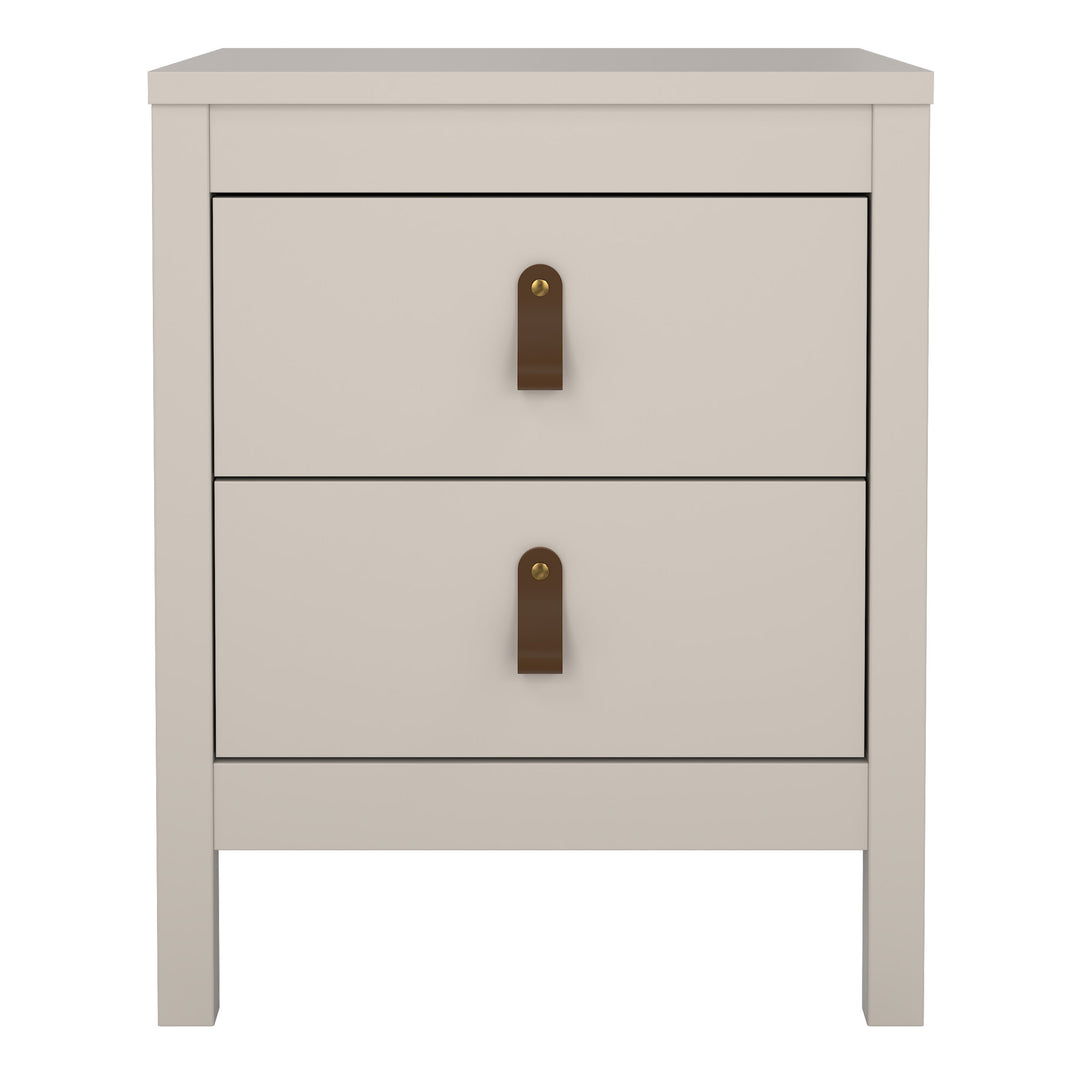 Barcelona Bedside Table 2 Drawers in Cashmere