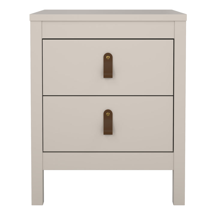 Barcelona Bedside Table 2 Drawers in Cashmere