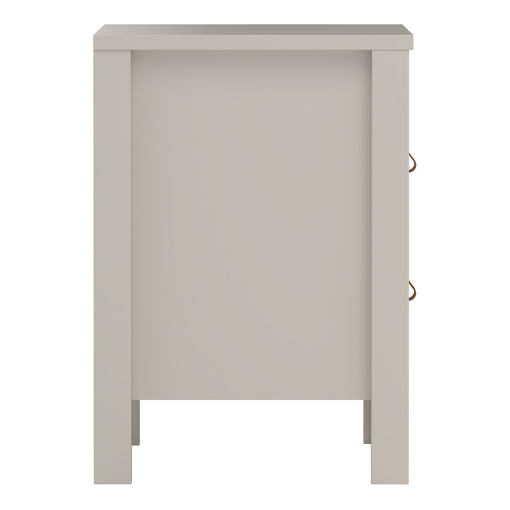 Barcelona Bedside Table 2 Drawers in Cashmere