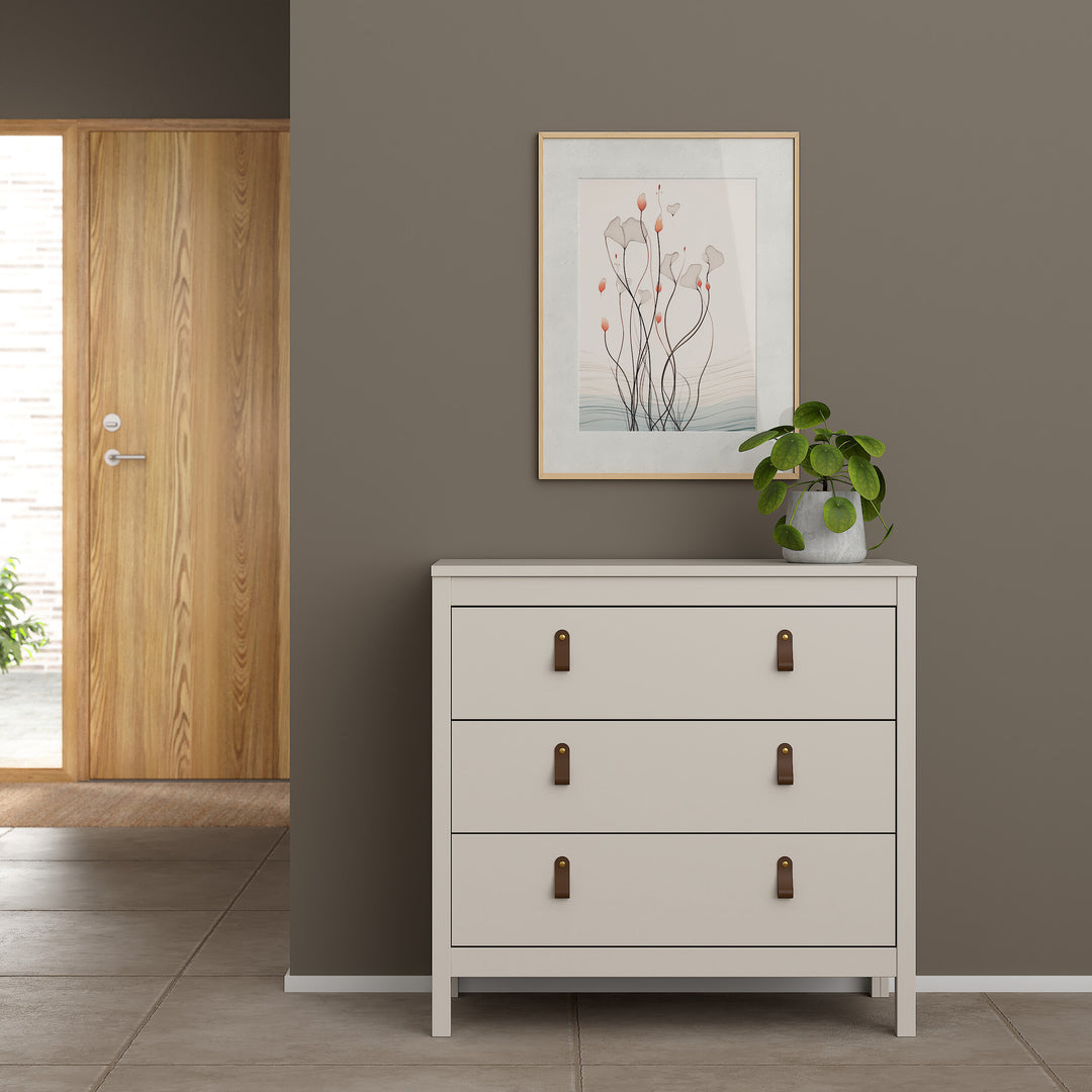 Barcelona Chest 3 Drawers in Cashmere