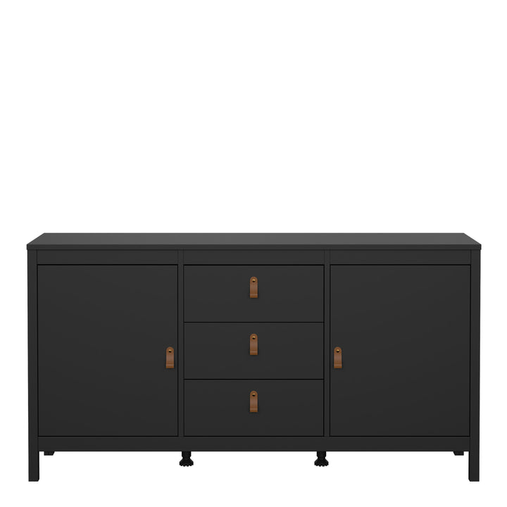Barcelona Sideboard 2 Doors 3 Drawers in Matt Black