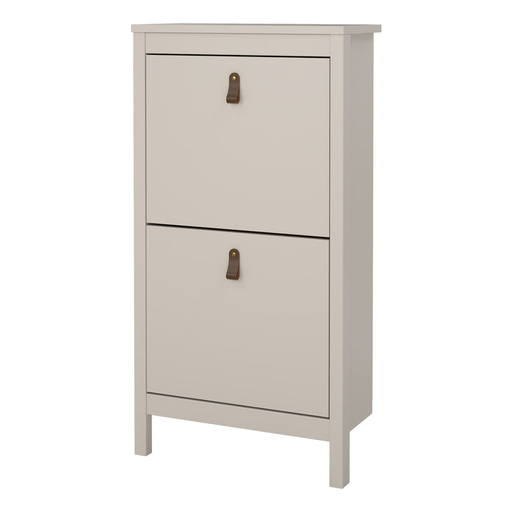 Barcelona Shoe Cabinet 2 Flip Down Doors in Cashmere