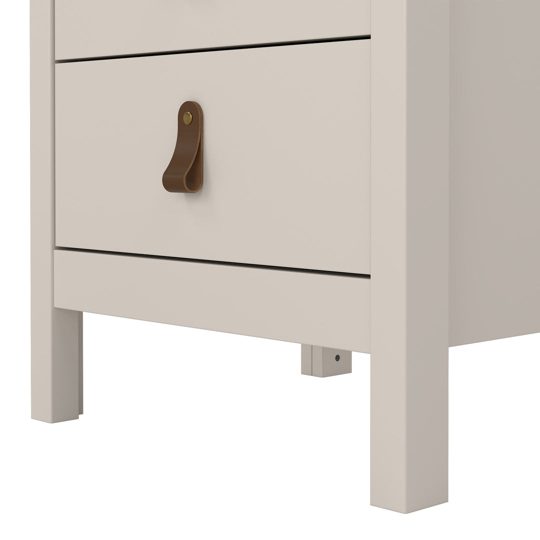 Barcelona Bedside Table 3 Drawers in Cashmere