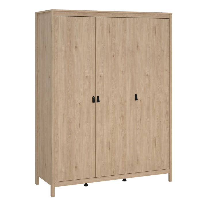 Barcelona Package - Bedside Table 2 Drawers + Chest 5 Drawers + 2 Door Wardrobe in Jackson Hickory Oak