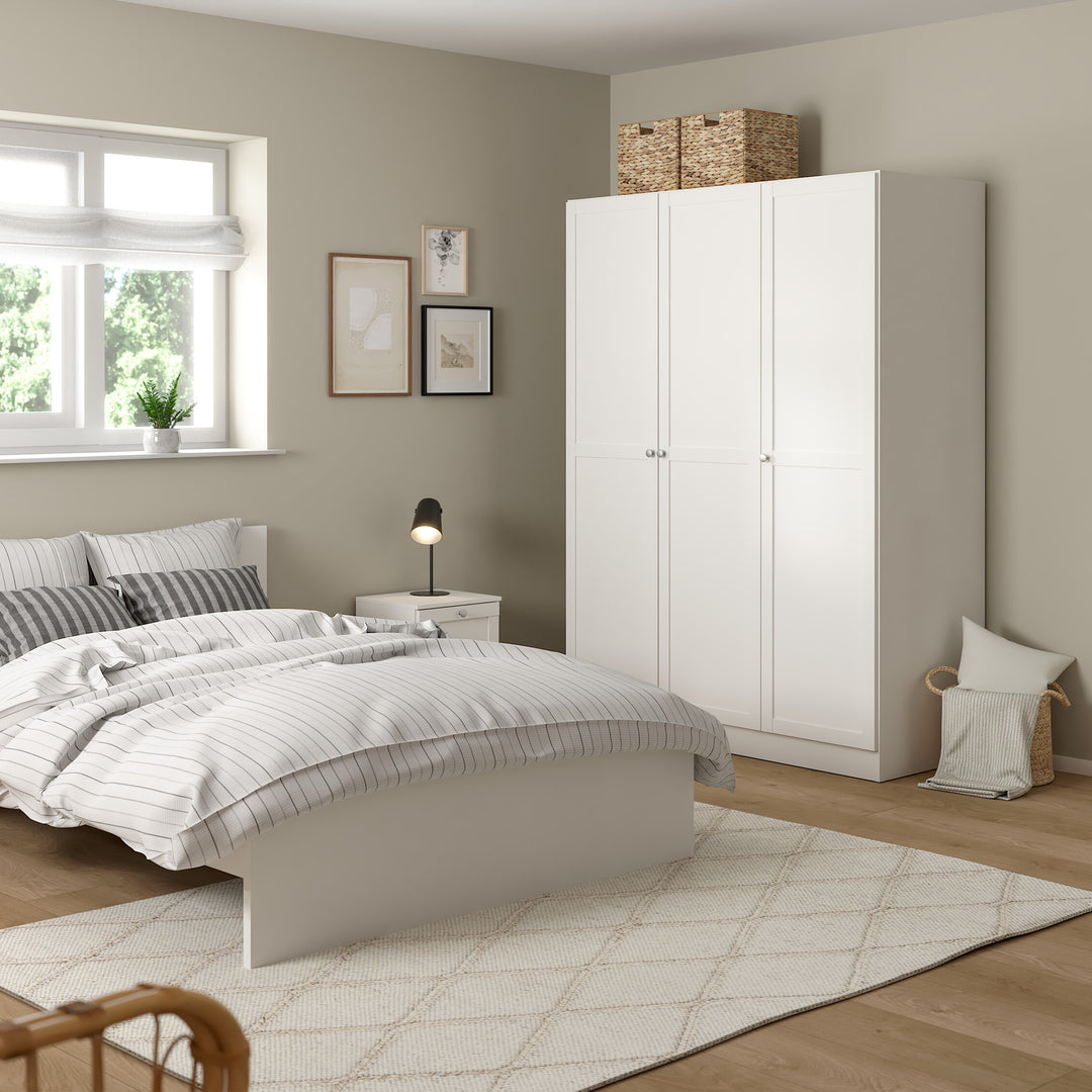 Brande Wardrobe with 3 Frame Doors in White