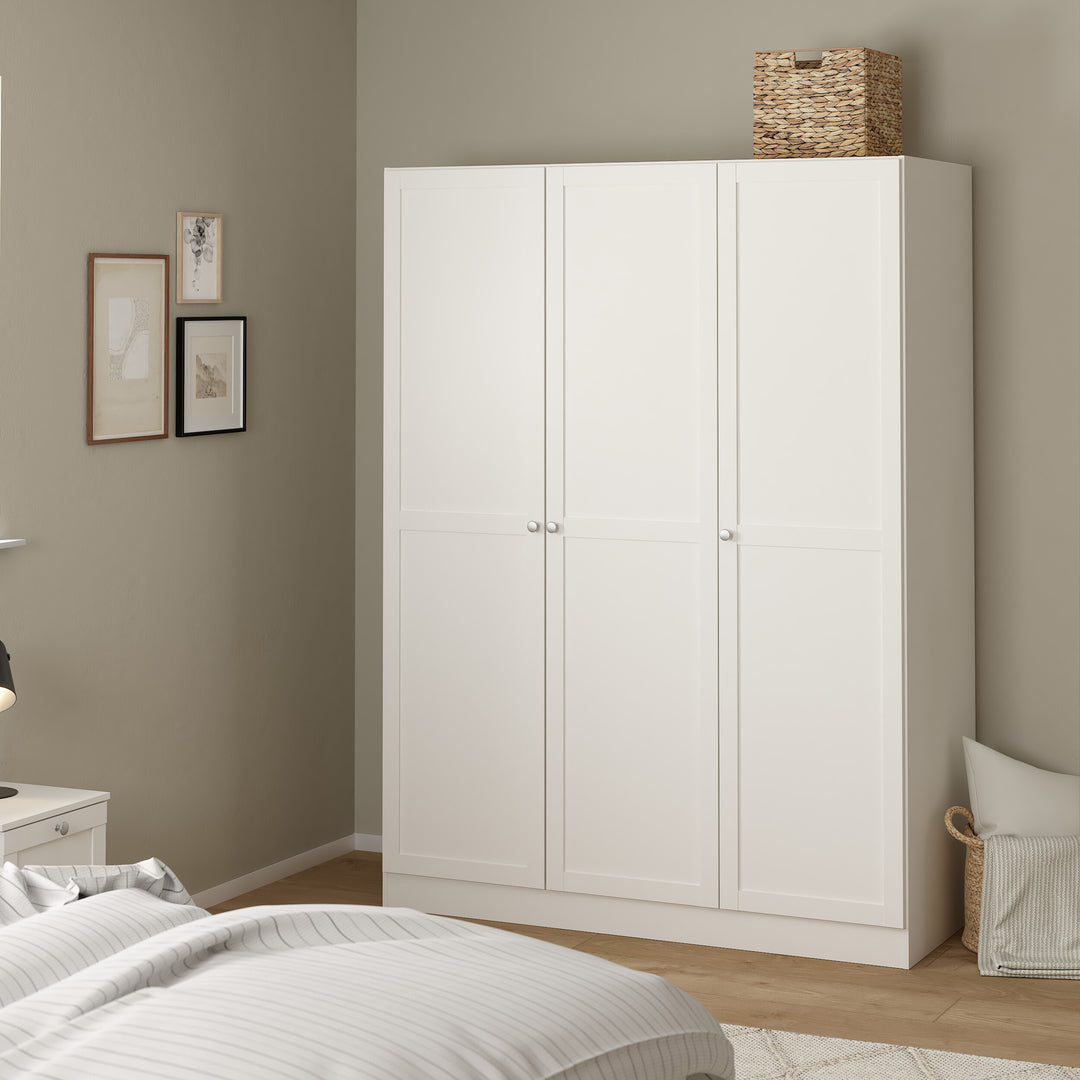 Brande Wardrobe with 3 Frame Doors in White