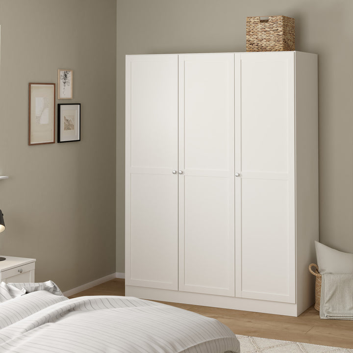 Brande Wardrobe with 3 Frame Doors in White