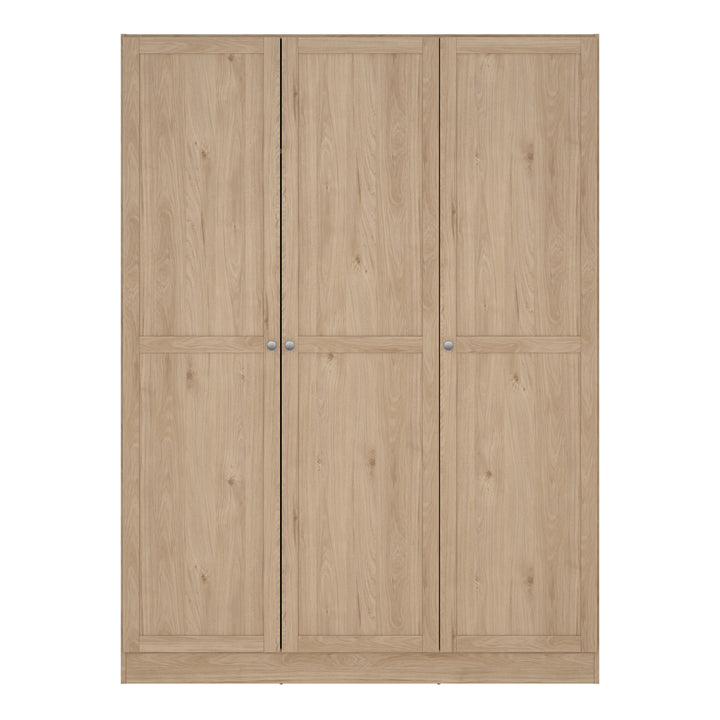 Brande Wardrobe with 3 Frame Doors in Jackson Hickory Oak