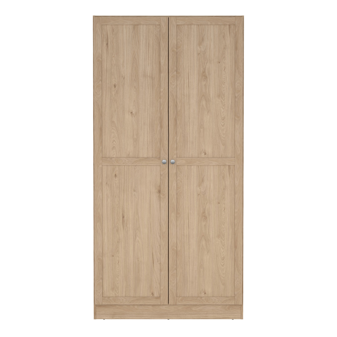 Brande Wardrobe with 2 Frame Doors in Jackson Hickory