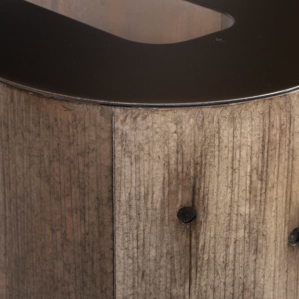 Wooden Letter U Side Table, Alphabet Side Table