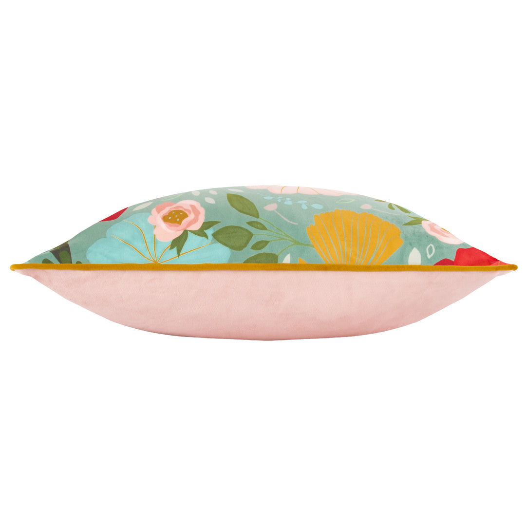 KM DUCK EGG FLORAL 30X50 PIPED CCASE