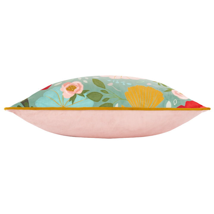 KM DUCK EGG FLORAL 30X50 PIPED CCASE