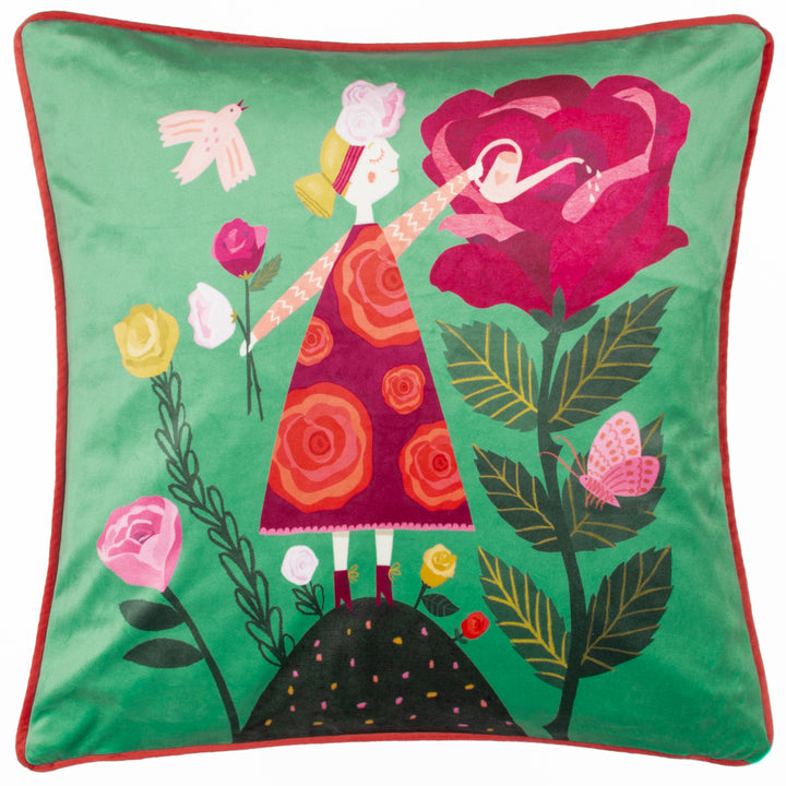 KM FLOWER GIRL 43X43 PIPED CCASE