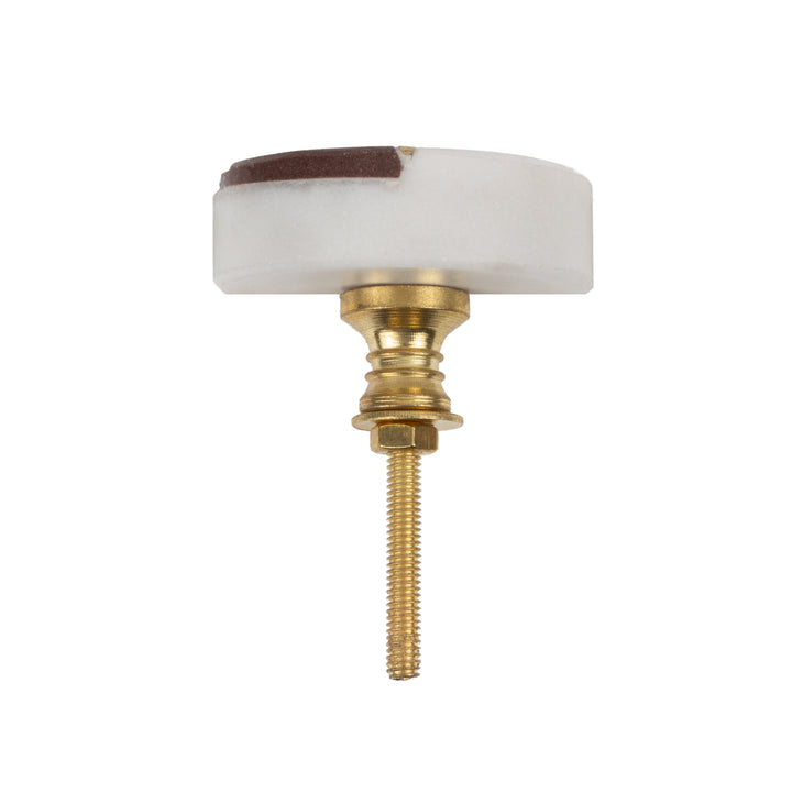 770 Geo Wood Marble Set Of 6 Drawer Knobs Brown/Grey - image 4