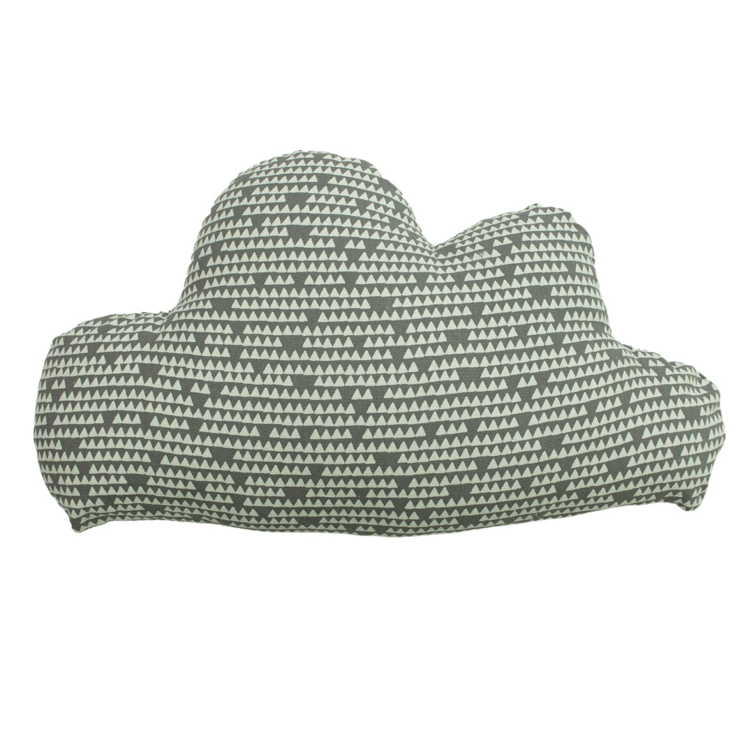 Printed Cloud Cushion Grey